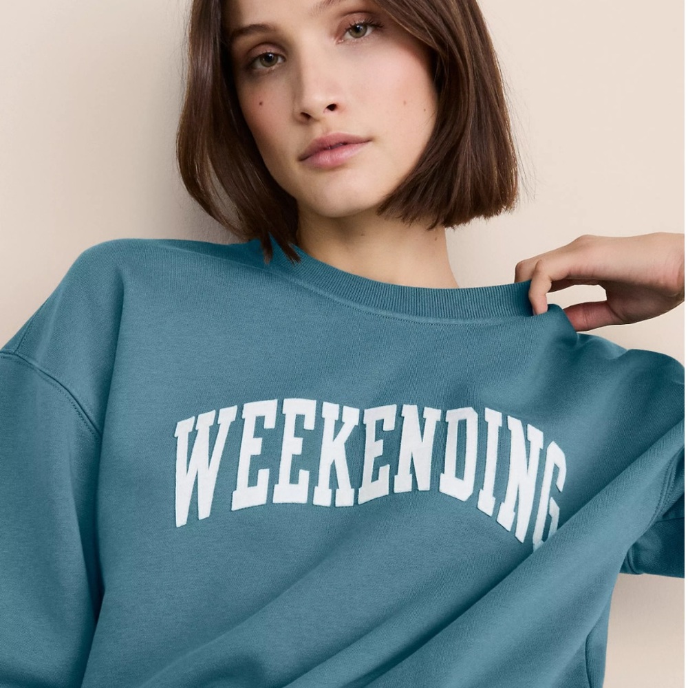 Lou & Grey Weekending Elite Fleece Sweatshirt | sz L